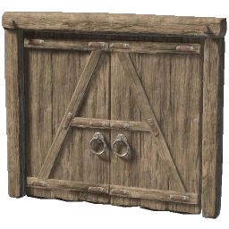 Двойная деревянная дверь