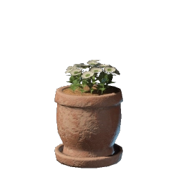 Pot de fleurs blanc