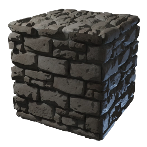Blocco di pietra delle mura del castello