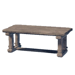 Mesa de madera tosca