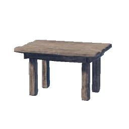 粗雑な木製サイドテーブル