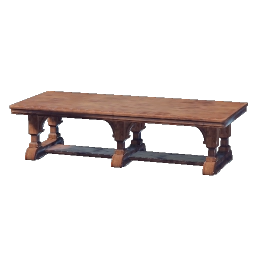 Відполірований дерев'яний бенкетний стіл