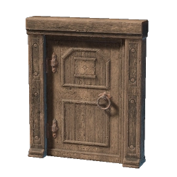 Rzeźbione drewniane drzwi