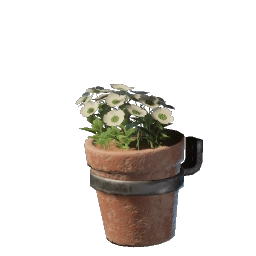 White Wall Flower Pot