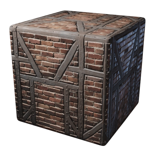 Blok z drewna i cegły