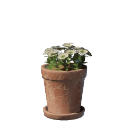 白い植木鉢