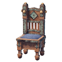 Szlifowany drewniany tron