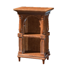 Малый шлифованный деревянный шкаф