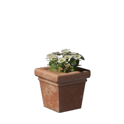 Pot de fleurs blanc