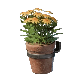 Yellow Wall Flower Pot