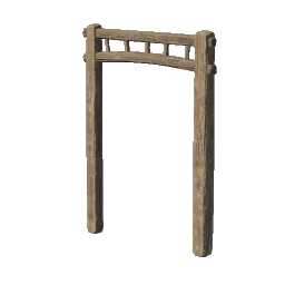 Prymitywna drewniana brama