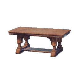 Mesa de madera pulida