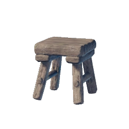 Prymitywny drewniany stołek