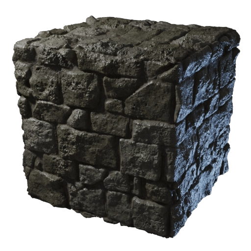 Zerodowany kamienny blok